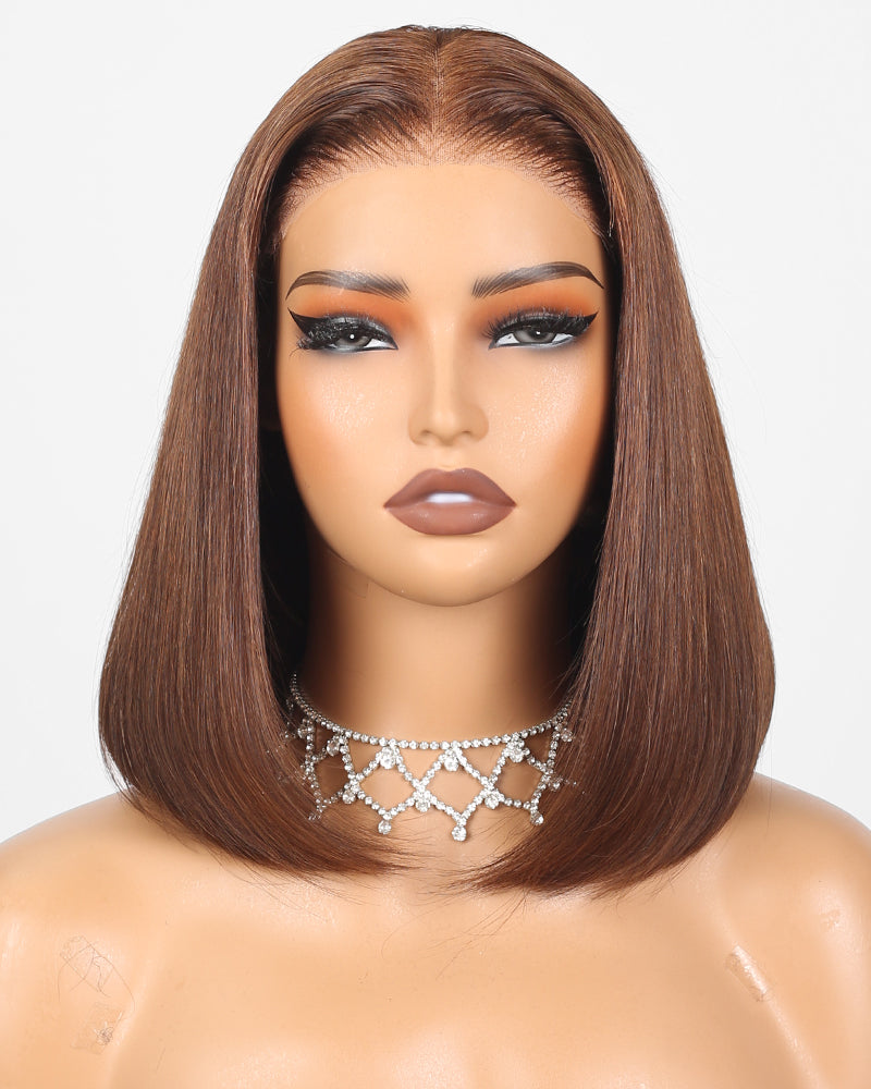 Chestnut Dark Brown Body Wave 6x5/13x4 Lace Front Glueless Human Hair Wig Free Part