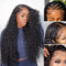 Pre-Cut 13x4 Glueless Lace Front Jerry Curly Wear&Go Upgrade HD Lace Natural Black Human Hair Wig Beginner-Friendly