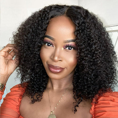 360 Lace Frontal Kinky Straight Natural Black Curly Human Hair Wig Free Part - Arabella Hair