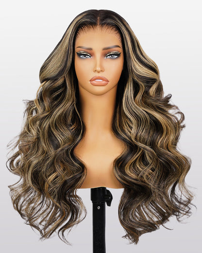 Arabella 13x6 Three-Go™ Balayage Highlight Glueless Wig Body Wave With Drawstring 100% Human Hair Wig