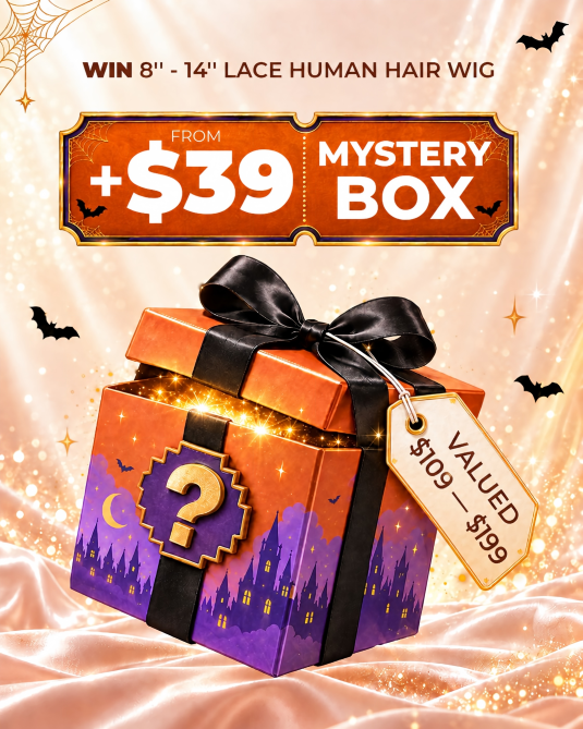 Arabella Halloween Mystery Box – +$39 for 1 Random Wig (8-14" Human Hair) Worth $109-$199