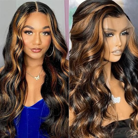 16&quot; 360 Full Lace Frontal Body Wave Highlight 