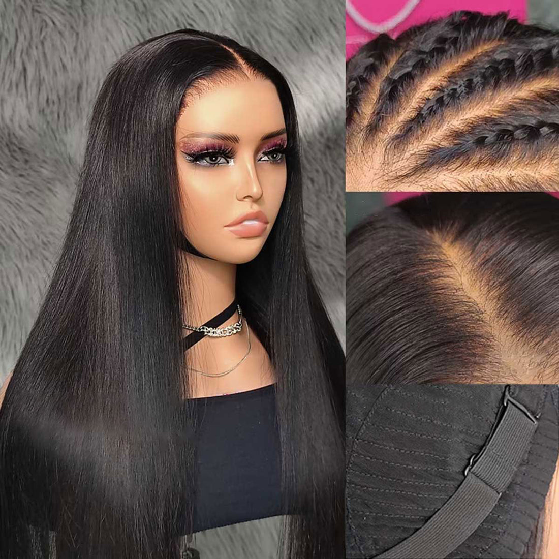 HD Lace 15A Double Drawn Mink Hair 4x4/5x5 Lace Frontal Straight Human Hair Wigs 210% Density