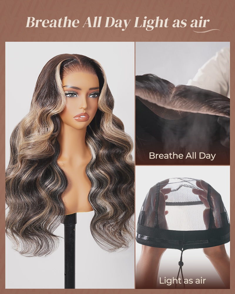 Arabella 13x6 Lace Ombre Platinum Color Wig Side