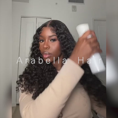 【Bogo Sale】Deep Wave Natural Black Curly Glueless 4x4 Lace Human Hair Wigs