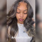 Highlight Gold Sand Colored 13x4 Lace Frontal Pre-Cut Lace Easy-Wear Wigs Body Wave/Straight Natural Hairline Human Hair Wig