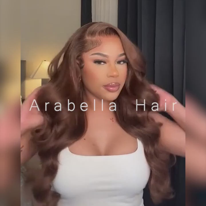 Chestnut Dark Brown Color Body Wave 13x6 Lace Front Human Hair Wig