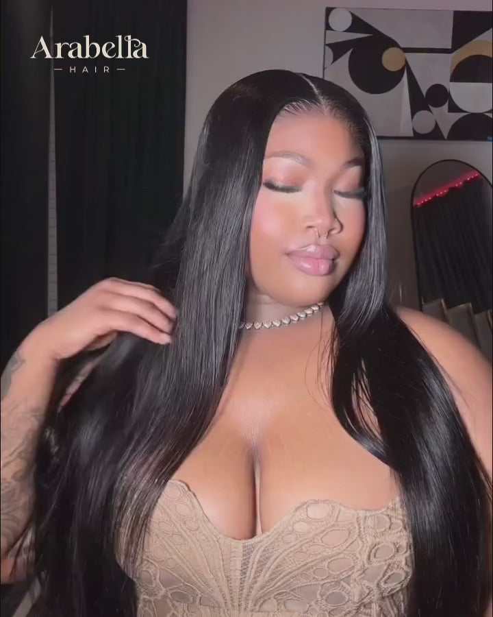 【VIP Offer】Arabella 13x6 Three-Go™ Glueless Wig Silky Straight With Drawstring Natural Black 100% Human Hair Wig