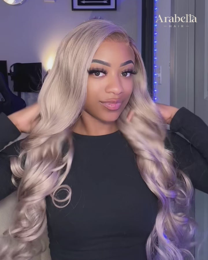 13x4 frontal lace ash blonde ombre loose body wave wig beginner friendly arabella hair
