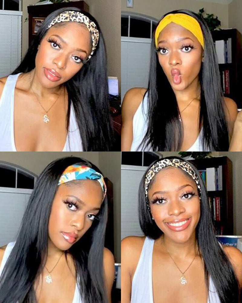 3 In 1 Half Wig | Silky Straight Natural Black Half Wig Beginner-Friendly Human Hair Wigs