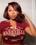 woman wearing brown bob wig