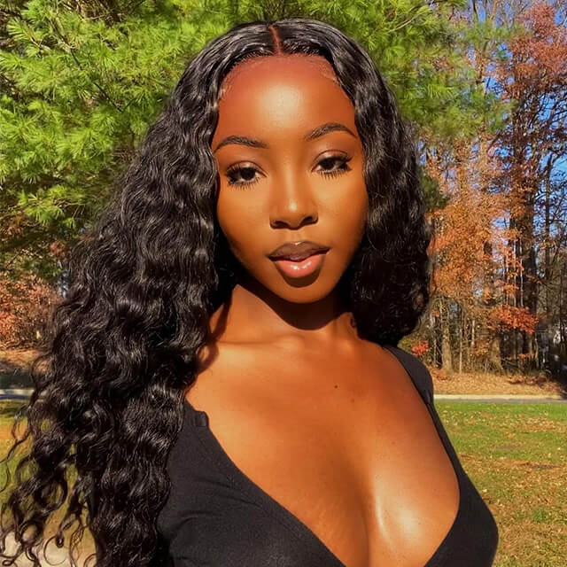 15A Grade Double Drawn Full End Deep Wave Unprocessed Hair Natural Black 3 bundles/pack - arabellahair.com