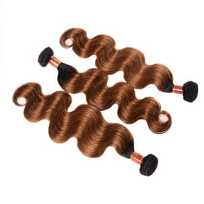 T1B/30 3 Bundles Body Wave Human Hair Weaves With 13*4 Lace Frontal Closure - arabellahair.com