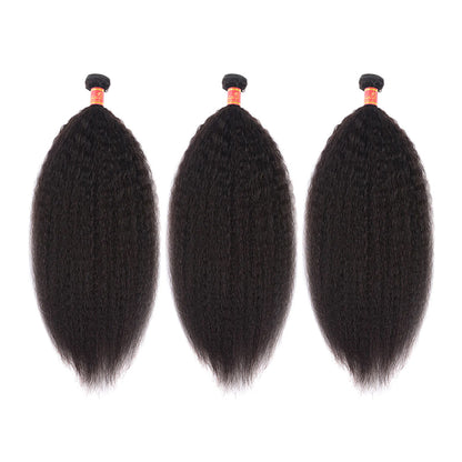 Human hair wig {12A 3Pcs} Yaki Straight 3 Bundles/Pack Human Virgin Hair Extensions - arabellahair.com
