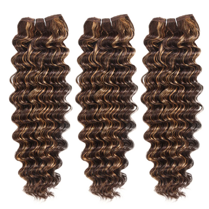 Piano Highlight Color 3 Bundles Deep Wave Style12A Grade Arabella Hair - arabellahair.com