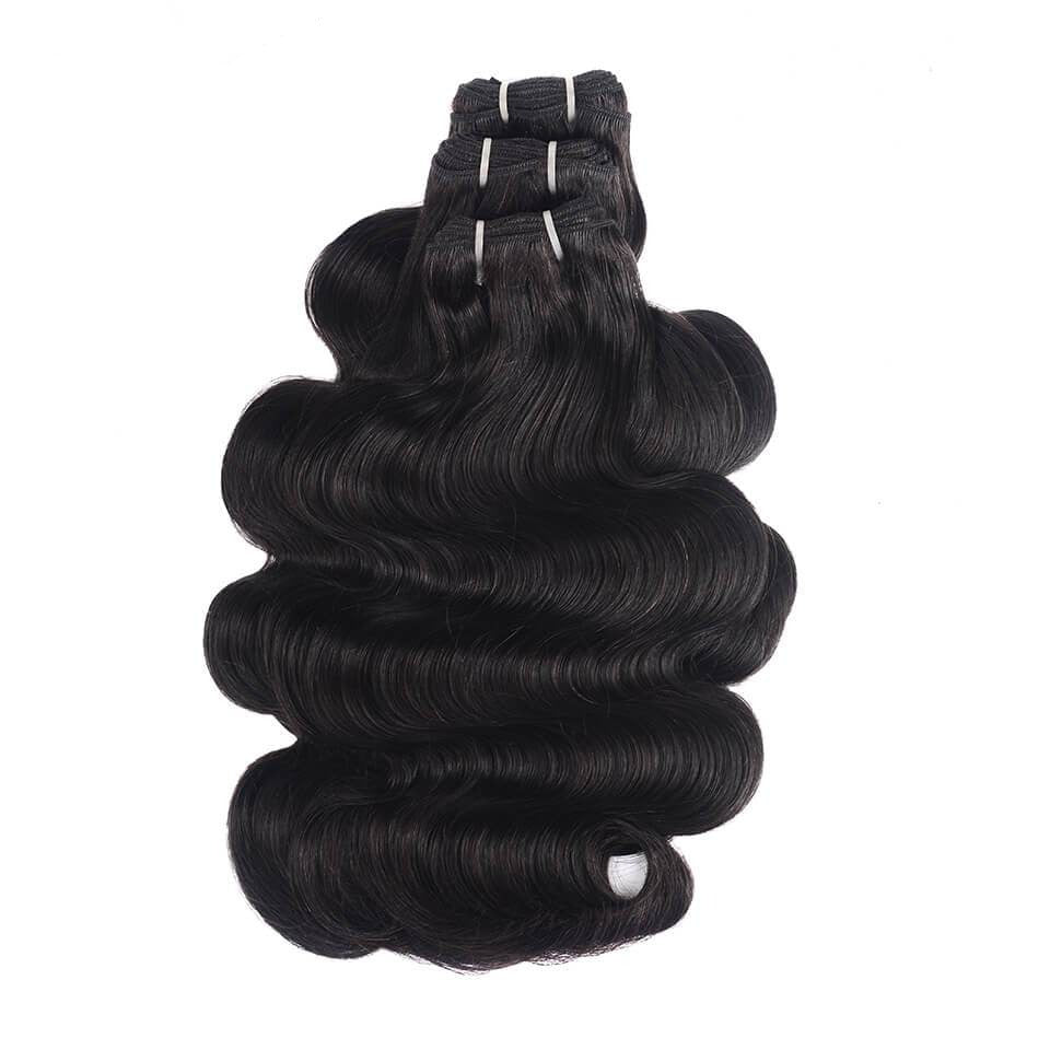 15A Grade Double Drawn Full End Body Wave Unprocessed Hair Natural Black 3 bundles/pack - arabellahair.com