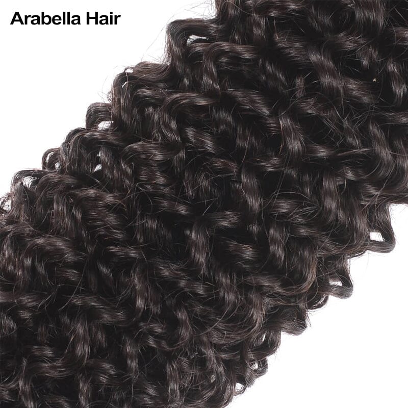 Human hair wig {12A 3Pcs} Jerry Curly 3 Bundles Human Hair Weft Natural Color Unprocessed Virgin Hair Weave - arabellahair.com