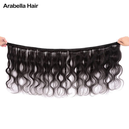 Human hair wig {15A 3Pcs} Body Wave Virgin Human Hair Weave 3 Bundles/pack 15A Grade Natural Black - arabellahair.com