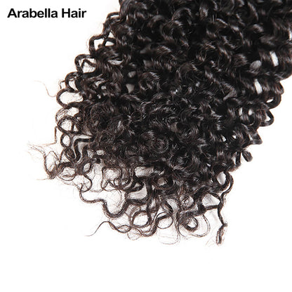 Human hair wig {12A 3Pcs} Jerry Curly 3 Bundles Human Hair Weft Natural Color Unprocessed Virgin Hair Weave - arabellahair.com
