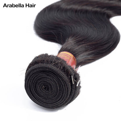 Human hair wig {12A 3Pcs+Frontal} Brazilian Body Wave 3 Bundles Hair Weft With Lace Frontal Closure Human Hair - arabellahair.com