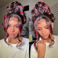 Dark Burgundy With Rose Red Highlights Body Wave HD Lace 13x4 Lace Color Wigs Free Part