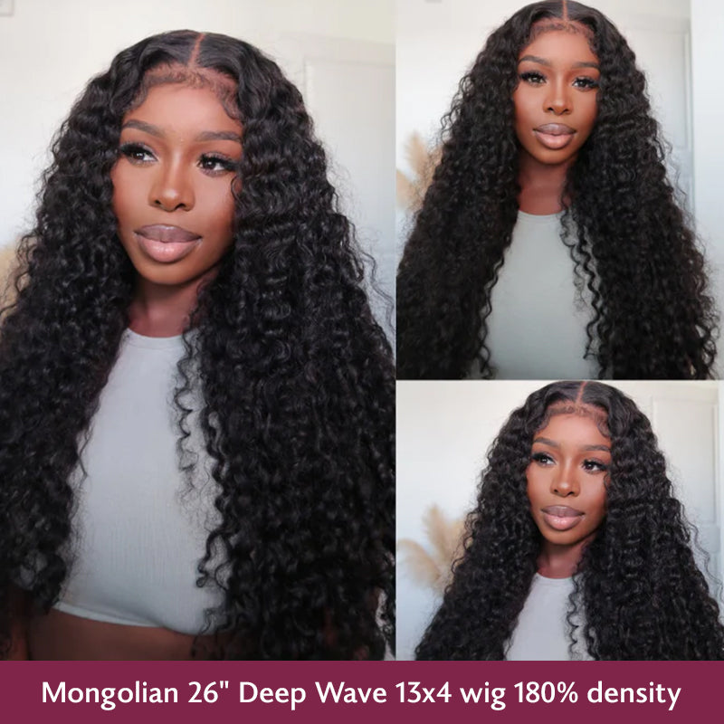 &quot;4C Hairline Curly Wigs - 13x4 Lace Frontal with Realistic Hairline Glueless Human Hair Wig with Natural 4C Edges