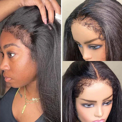 4C Hairline Curly Wigs 13x4 Lace Frontal With Realistic Hairline Human Hair Wig Natural 4C Edges Glueless