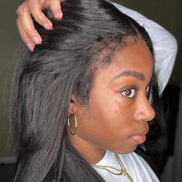 4C Hairline Curly Wigs 13x4 Lace Frontal With Realistic Hairline Human Hair Wig Natural 4C Edges Glueless