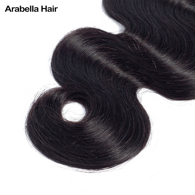 Human hair wig {12A 3Pcs+Closure} Body Wave 3 Bundles Hair With 4x4 Lace Closure 12A Human Hair Unprocessed Virgin Hair Weave - arabellahair.com