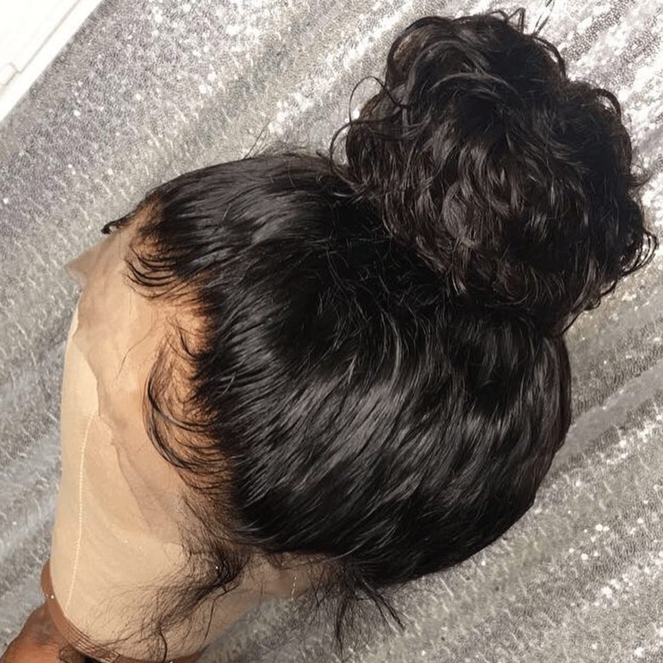 Jerry Curly 360 Full Lace Frontal Wig 180% Density Thick Human Hair Wig Free Part Natual Black Arabella Hair - arabellahair.com