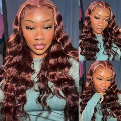 Money Piece Highlight 13x4 Lace Front Wigs Human Hair Body Wave Color Wig