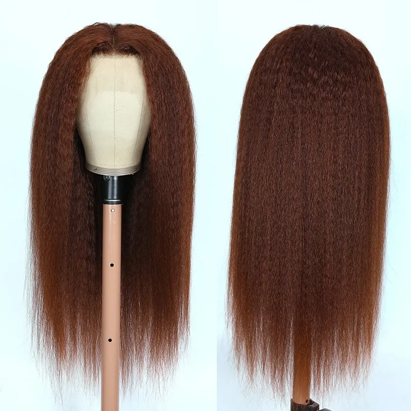 Human hair wig Yaki Straight 