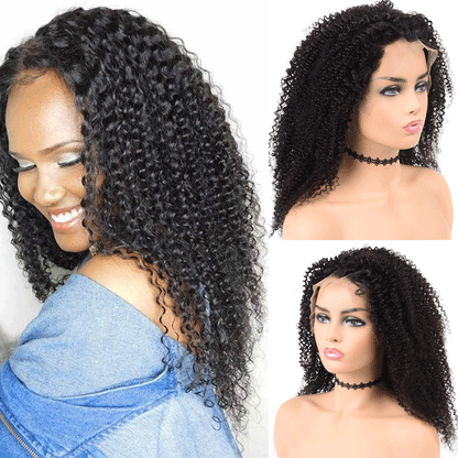 Kinky Curly 13*6 Inch Lace Frontal Wig With Baby Hair 210% Density Free Part Human Hair - arabellahair.com