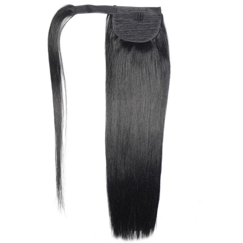 Sleek Ponytail Human Hair Extension Headwear Human Hair Clip Ins Need Go With Hair Wig Products - arabellahair.com