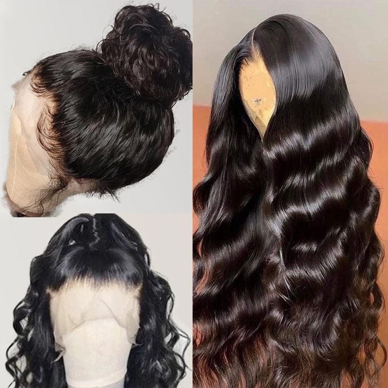 Loose Wave 360 Lace 180% Density Frontal Wig 100% Human Hair Free Part Arabella Hair Natual Black - arabellahair.com
