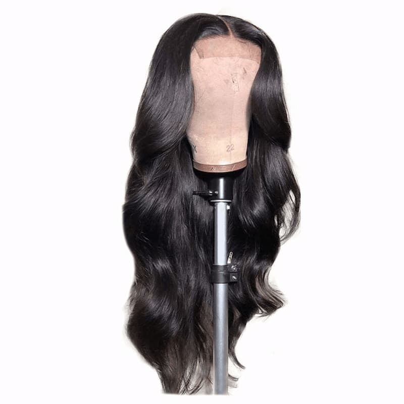 Body Wave 4*4 lace Wig 180% Density Human Hair Wig 2 Days Shipping Natural Black Glueless - arabellahair.com