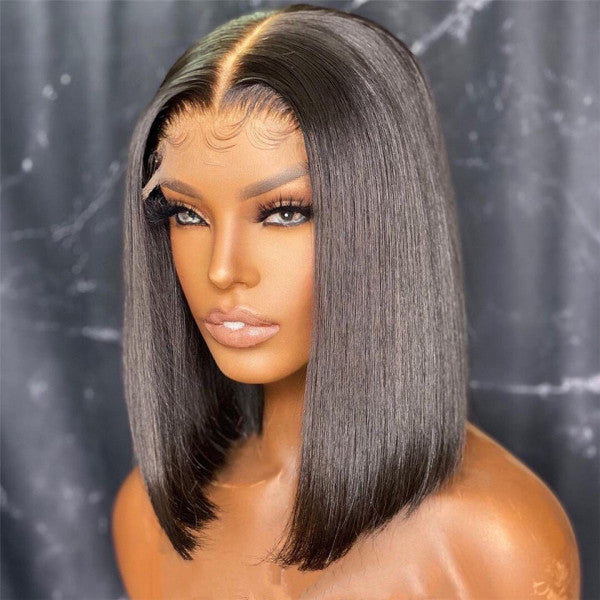 49.9 Clearance Sale --2 Days Express Shipping Straight 2*6 Lace Front Bob Wigs Brazilian Hair Pre Plucked with Baby Hair No Code Needed - arabellahair.com