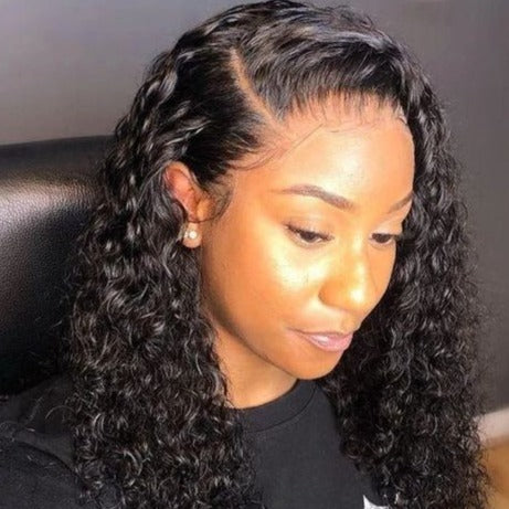 14&quot;/24&quot; Deep Wave 360 Lace Frontal Wig Free Part Wet and Wave Human Hair Wig Ponytail - arabellahair.com