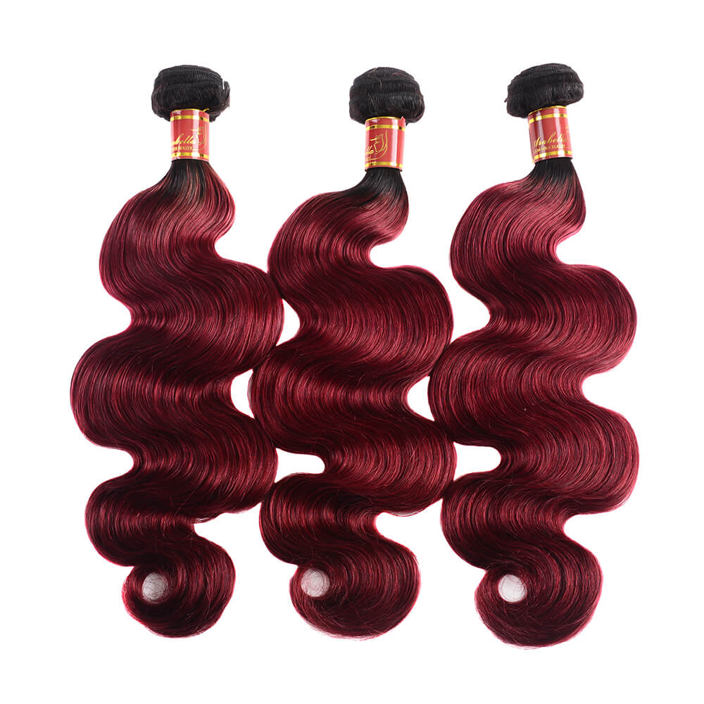 Ombre T1b/99J Body Wave 3 Bundles/pack - arabellahair.com