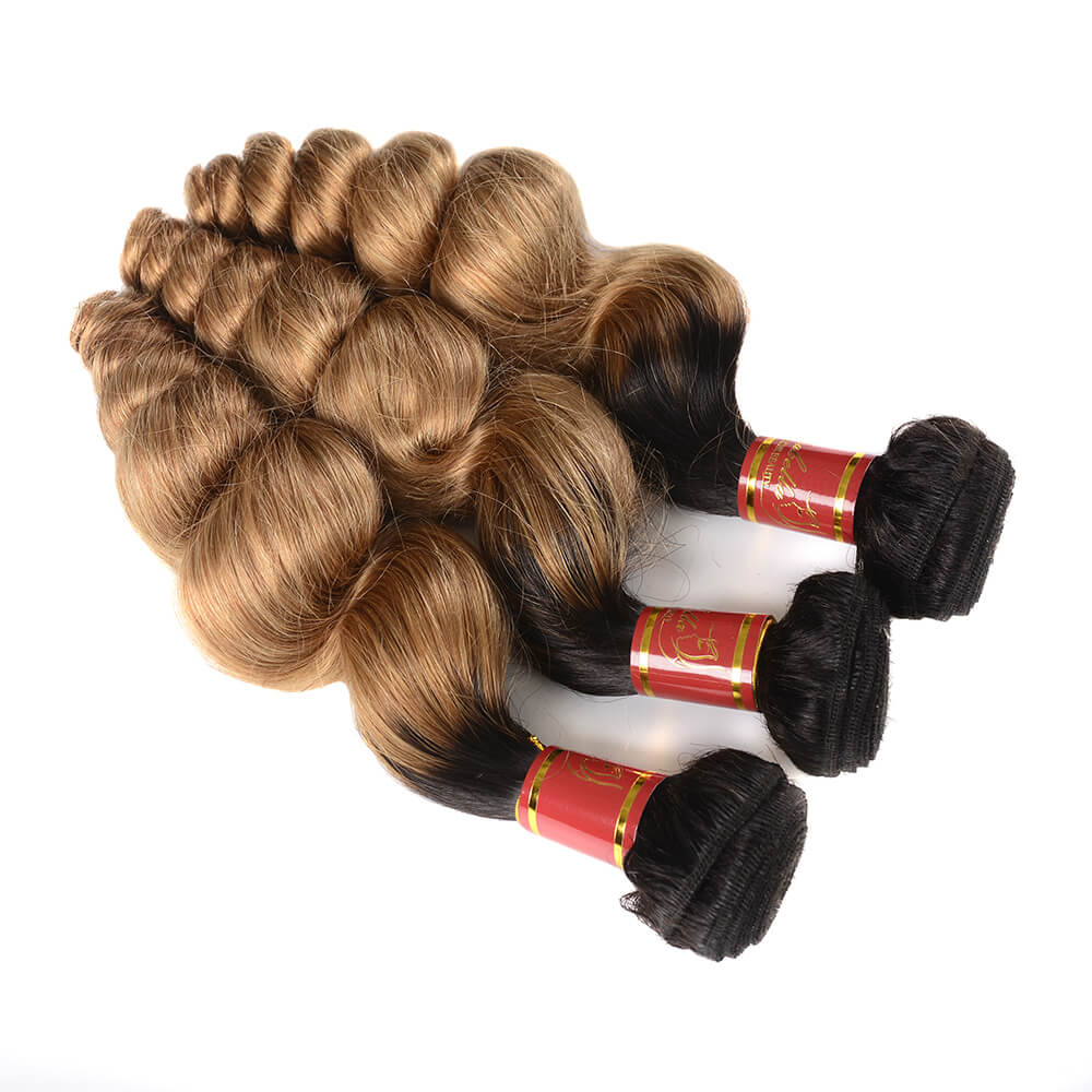 Arabella Virgin Ombre Brazilian T1b/27 Loose Wave 3 Bundles/pack - arabellahair.com