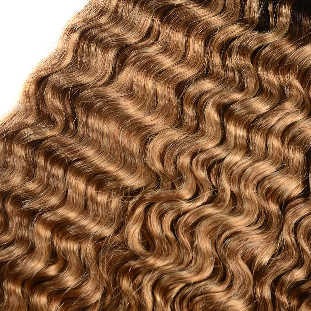 Arabella Unprocessed Brazilian Virgin Ombre T1b/27 Deep Wave 3 Bundles - arabellahair.com