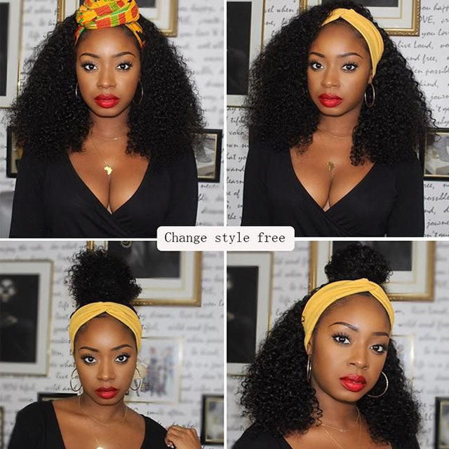 Headband Wig Human Hair Glueless Natural Wig With Head Band Full Machine Made Wig Lazy Girl Approved - arabellahair.com