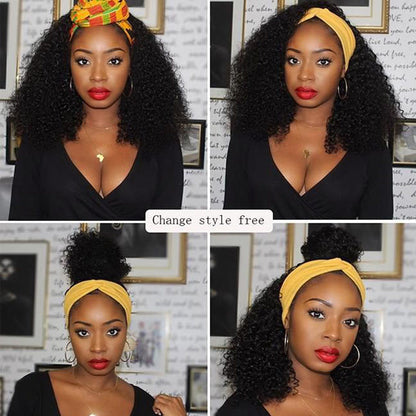 Headband Wig Human Hair Glueless Natural Wig With Head Band Full Machine Made Wig Lazy Girl Approved - arabellahair.com