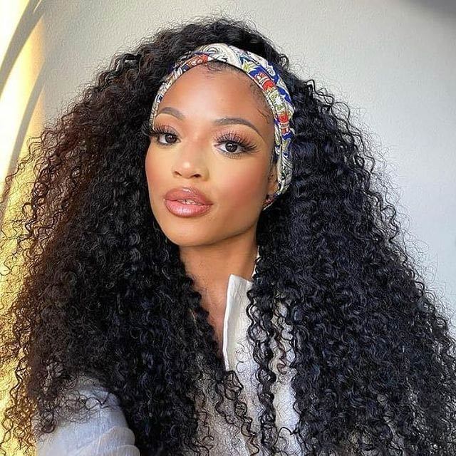 Headband Wig Human Hair Glueless Natural Wig With Head Band Full Machine Made Wig Lazy Girl Approved - arabellahair.com