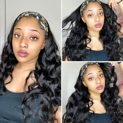 2 Days Express Shipping Body Wave Headband Wig Glueless Natural Human Hair Wig - arabellahair.com