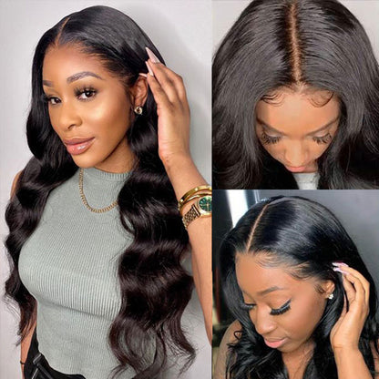 T Part Undectable Lace Frontal Wig Middle Part 13x5 Deep Part Human Hair Wig 180% Density 18-24 Inch - arabellahair.com
