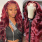 99J Red Body Wave Hair 13*4/4*4 Lace Front Glueless Closure Wigs Body Wave/Straight Undetectable Hair Wig 180% Density Color Wig - arabellahair.com