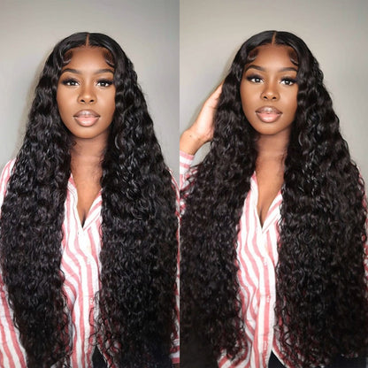 Long Length Curly Wig 32-40 Inch Transparent 13*4 Lace Frontal Wig Deep Wave Jerry Curly 180% Density - arabellahair.com